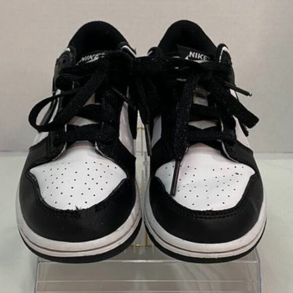 Nike Dunk Low Panda Black White Sneakers Kids Size 13C - Picture 6 of 12